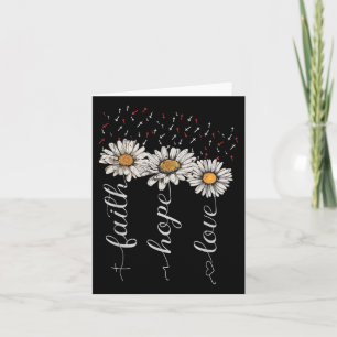 Faith Hope Love In Jesus Christian With Sunflower Card