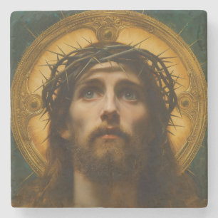 Faith Hope Love   Jesus Christ Christian Gift Stone Coaster