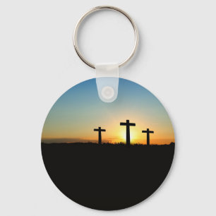 Faith, Hope, & Love Jesus Christ Cross Key Ring