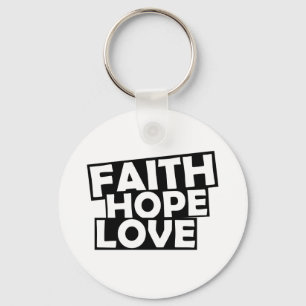Faith Hope Love Key Ring