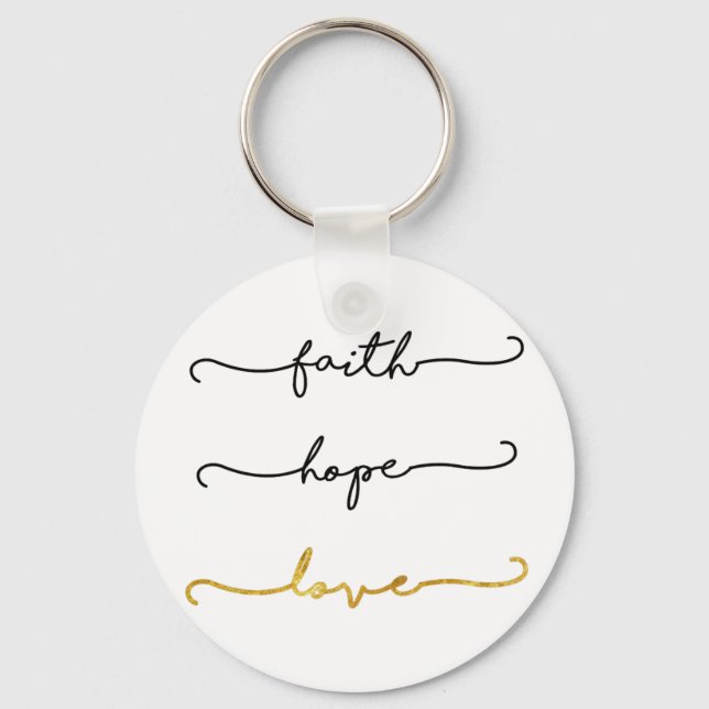 Faith Hope Love Key Ring (Front)