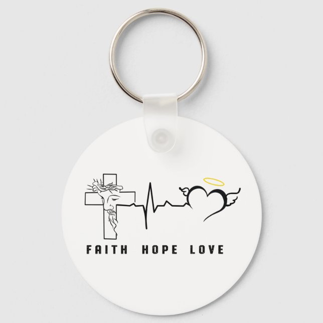 FAITH HOPE LOVE     KEY RING (Front)