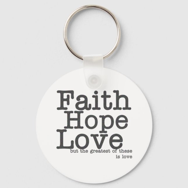 Faith Hope Love Keychain (Front)