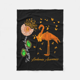 Faith Hope Love Leukaemia Awareness Fleece Blanket
