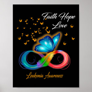 Faith Hope Love Leukaemia Awareness Poster