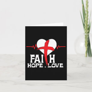 Faith Hope Love Love Jesus Christian Christmas Card