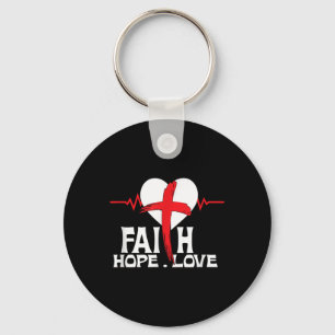 Faith Hope Love Love Jesus Christian Christmas  Key Ring