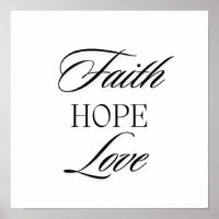 Faith, Hope Love Minimalist  Design 