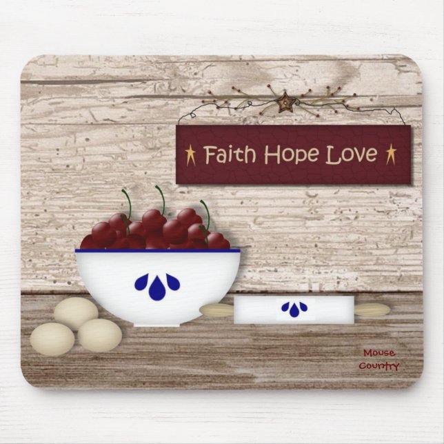 Faith Hope Love Mousepad (Front)