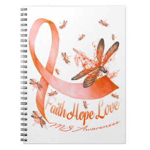 Faith Hope Love MS Awareness Dragonfly Notebook