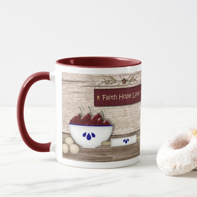 Faith Hope Love Mug (With Donut)