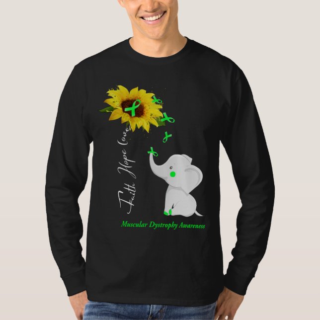 Faith Hope Love Muscular Dystrophy Awareness T-Shirt (Front)
