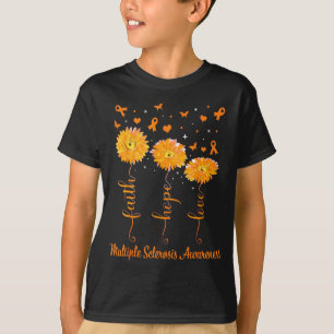 Faith Hope Love Orange Ribbon Multiple Sclerosis A T-Shirt
