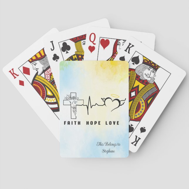 Faith Hope Love   Playing Cards (Back)