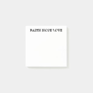 Faith Hope Love Post-it Notes