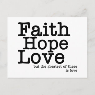 Faith Hope Love Postcard