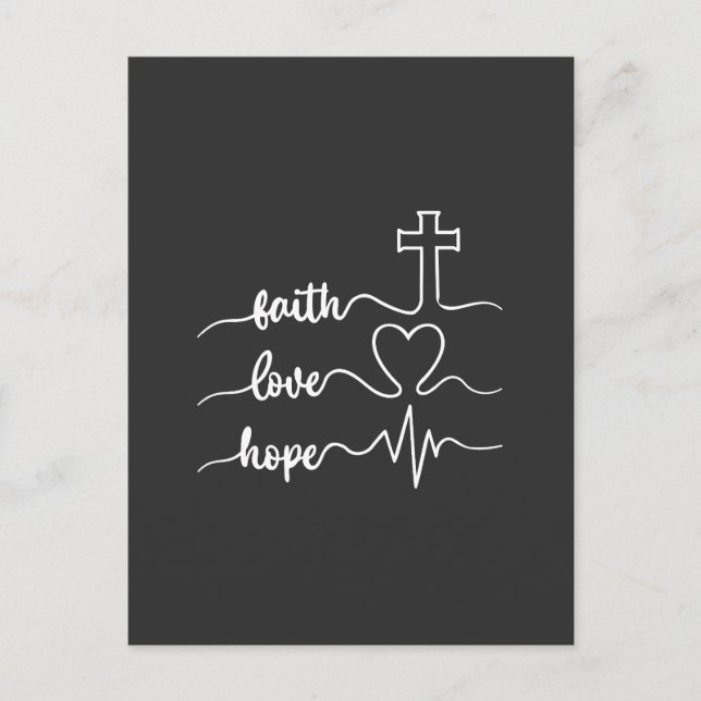 Faith Hope Love Postcard (Front)