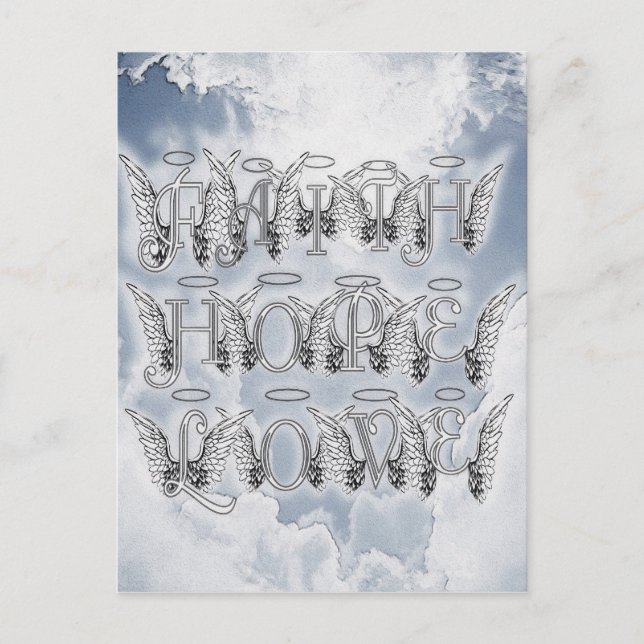 Faith, Hope & Love Postcard (Front)