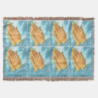 Faith Hope Love Pray Prayer Blessing Hands Destiny Throw Blanket