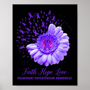 Faith Hope Love Pulmonary Hypertension Awareness Poster