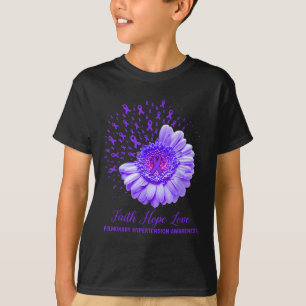 Faith Hope Love Pulmonary Hypertension Awareness T-Shirt