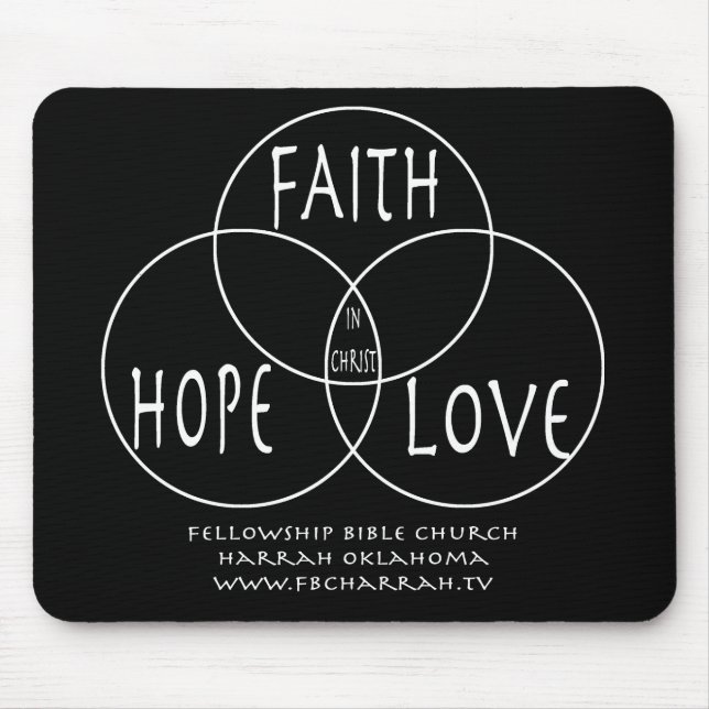 Faith Hope Love Rat Mat Mouse Pad (Front)