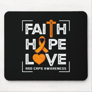 Faith Hope Love Rsd Crps Awareness 1  Mouse Pad