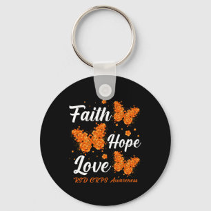 Faith Hope Love RSD CRPS Awareness Butterfly Key Ring