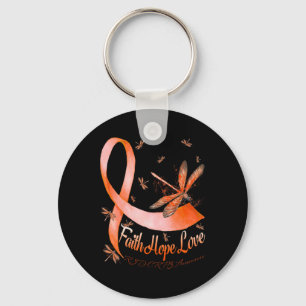 Faith Hope Love Rsd Crps Awareness Dragonfly  Key Ring