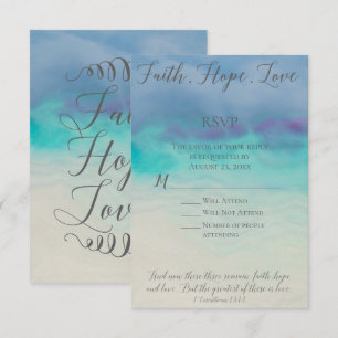 Faith Hope Love RSVP Reply Card