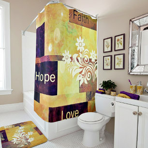 Faith Hope Love Shower Curtain