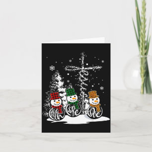 Faith Hope Love Snowman Jesus Christian Tree Chris Card