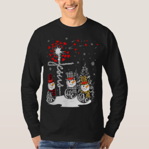 Faith Hope Love Snowman Jesus Dandelion Christian T-Shirt