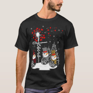 Faith Hope Love Snowman Jesus Dandelion Christian T-Shirt