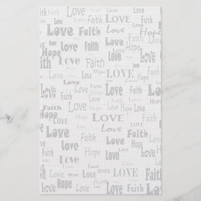 Faith Hope Love Stationery (Front)