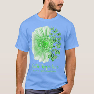 Faith Hope Love Sunflower Butterfly Mental Health  T-Shirt