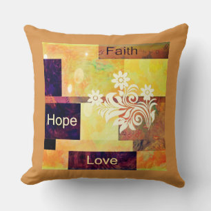 Faith Hope Love Throw Pillow