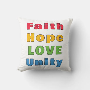 Faith Hope Love Unity Cushion