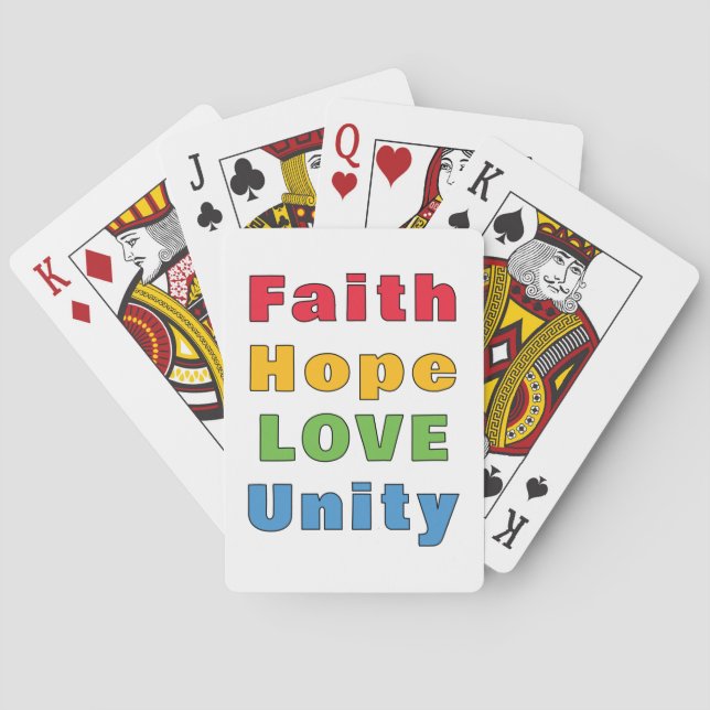 Faith Hope Love Unity      Playing Cards (Back)