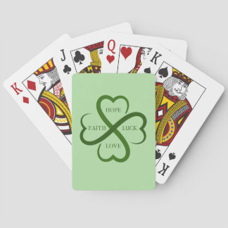 Faith, Hope, Luck, Love Playing Cards
