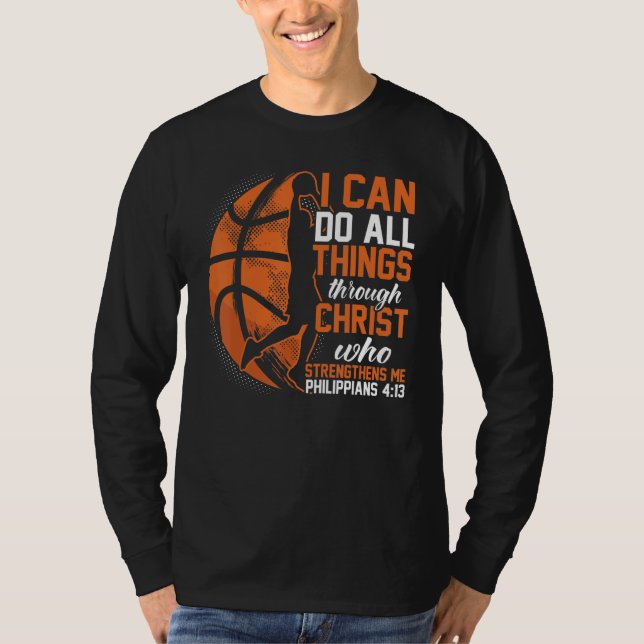 Faith I can do all things through christ christian T-Shirt (Front)