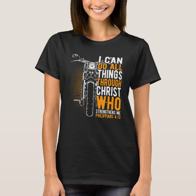 Faith I can do all things through christ christian T-Shirt (Front)