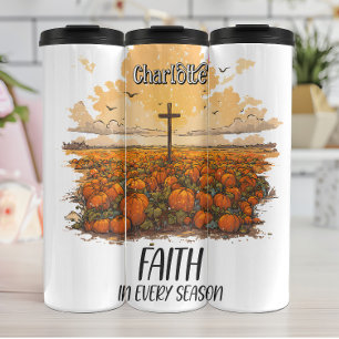 Faith In Every Season Cross Thermal Tumbler