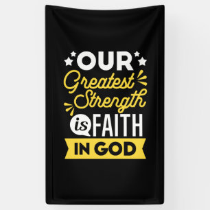 Faith in God – Our Greatest Strength Quote Banner