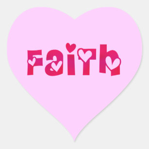 Faith in Hearts Heart Sticker