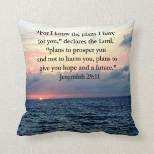 FAITH IN JEREMIAH 29:11 SUNRISE VERSE CUSHION