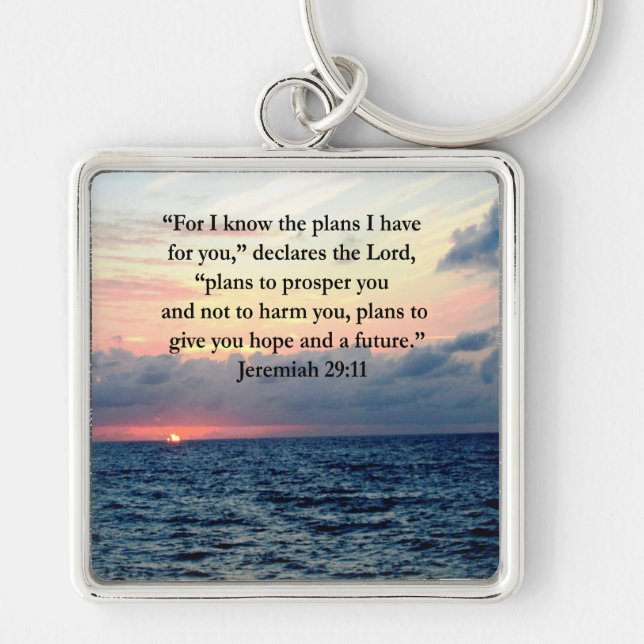 FAITH IN JEREMIAH 29:11 SUNRISE VERSE KEY RING (Front)