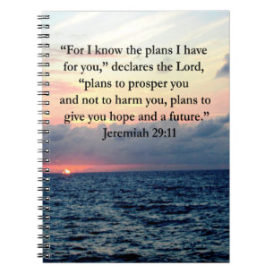 FAITH IN JEREMIAH 29:11 SUNRISE VERSE SPIRAL NOTEBOOK