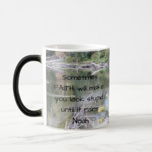 Faith Inspirational Humour Quote Bible Christian Magic Mug