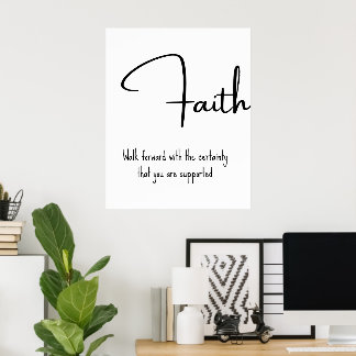 Faith Inspirational Quote Wall Print